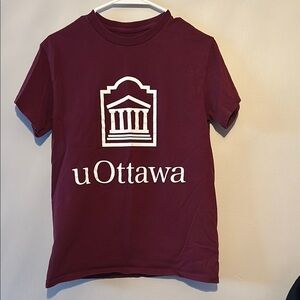 Unisex Ottawa U  Red Short Sleeve Tee with Iconic Graphic